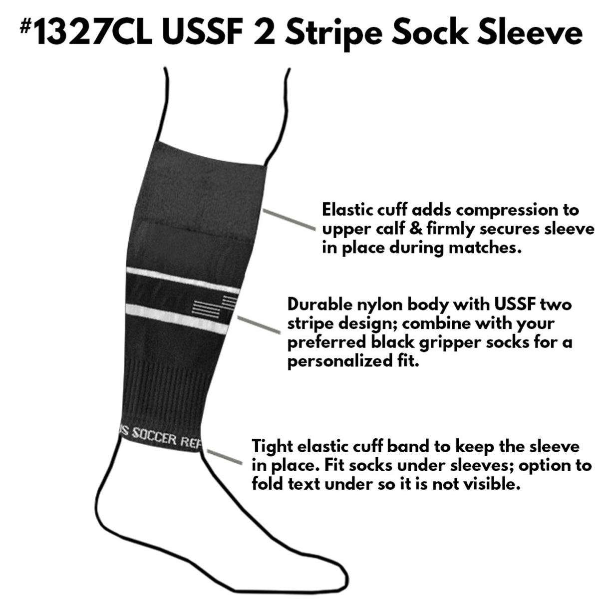 USSF Two Stripe Sock Sleeve
