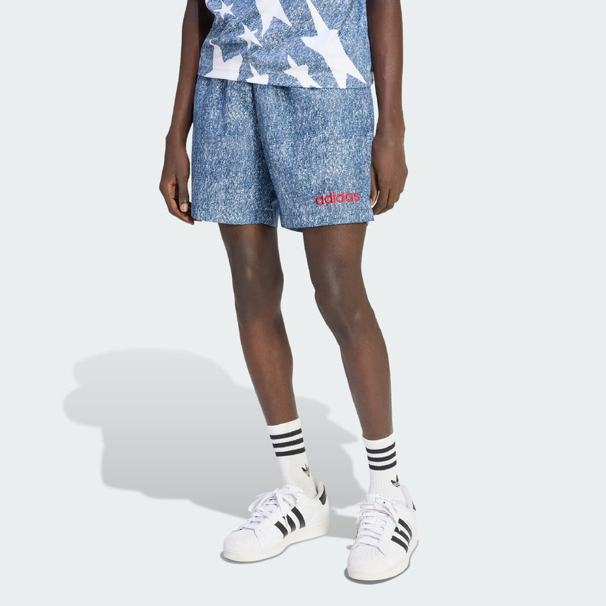Denim Graphic Shorts