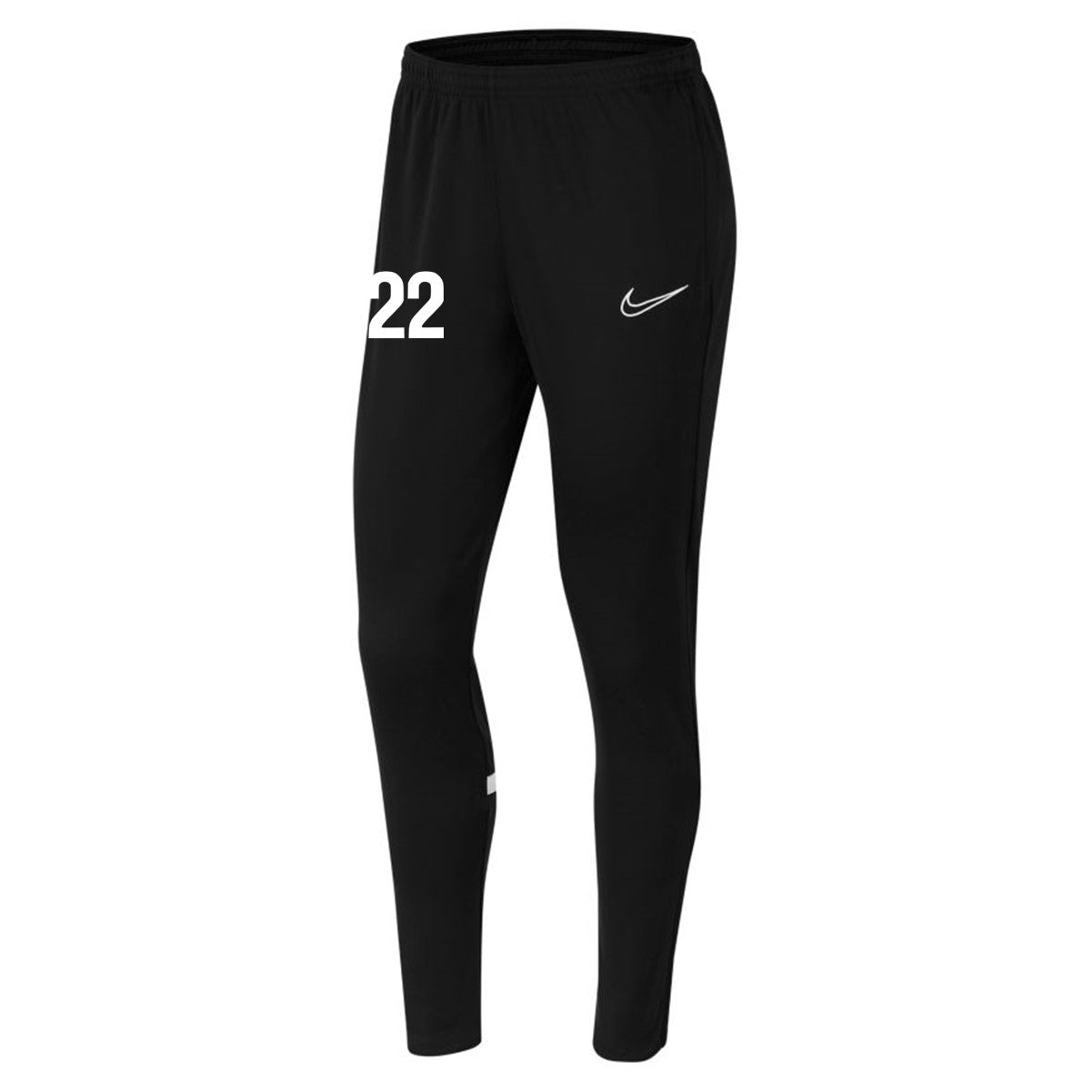 Nike Women's Academy 21 Dri-Fit Knit Pant, CV2665-010 (Black/White, XL) 
