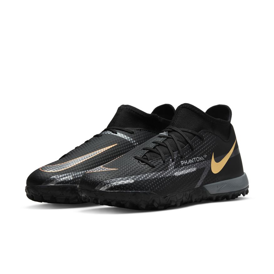 Nike Men's Phantom GT2 Elite FG Black/Gold, 8.5