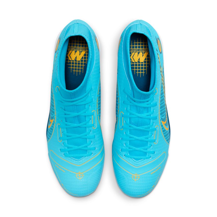 Mercurial Superfly 8 Elite FG [White/Yellow/Blue] – Tursi Soccer Store