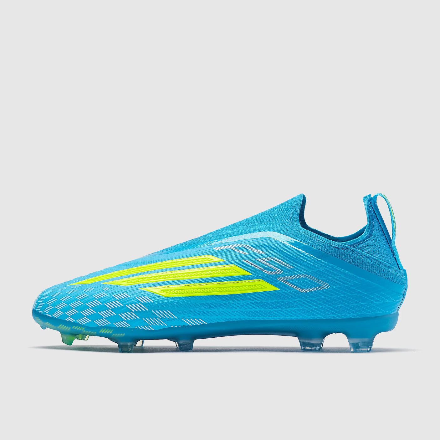 Junior F50 Elite Laceless FG [Ray Blue/Solar Yellow/Aqua]