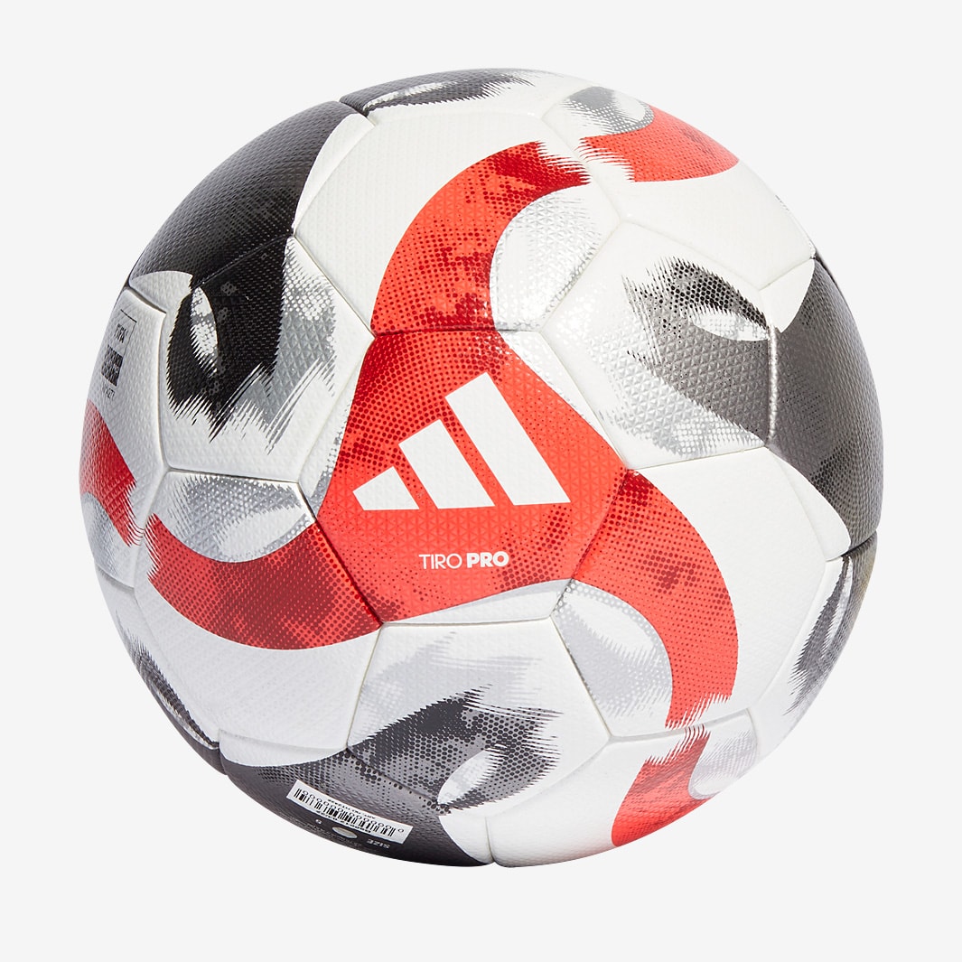 Tiro Pro Soccer Ball [White/Black/Iron Metallic]