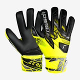 Reusch Junior Attrakt Infinity Finger Support Glove [Safety Yellow/Silver/Black]