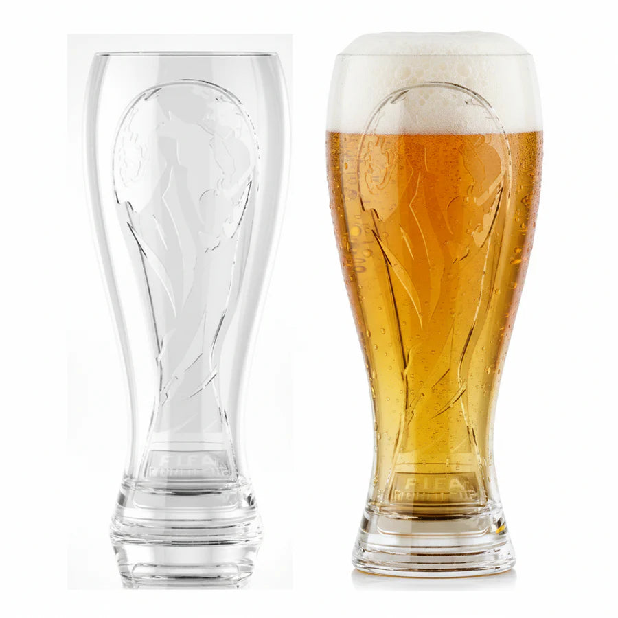 Embossed World Cup Trophy Plastic Beer Glass