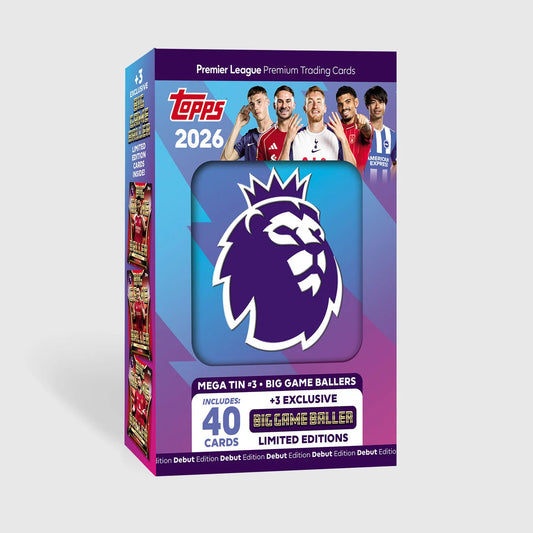 2025/26 Topps Premier League Card Mega Tin [40 Cards+ 3 LE]