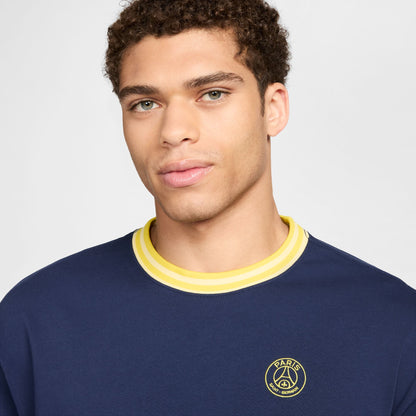 Nike PSG Premium Essential Tee [Navy Blue/Yellow]