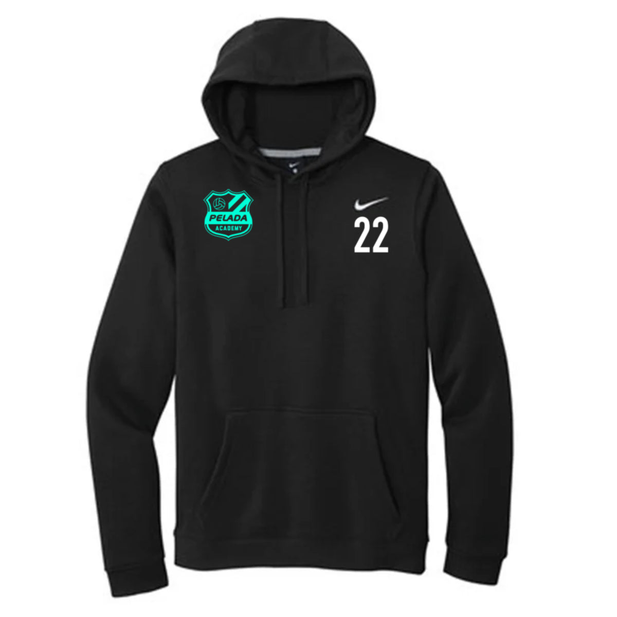 Pelada Academy | Nike Club Hoodie [Men's] - Black/Blue