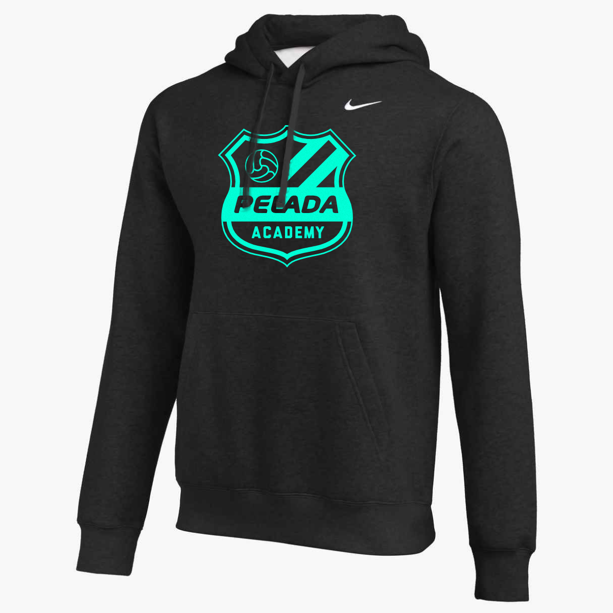 Pelada Academy | Nike Club Hoodie [Adult] - Black/Blue
