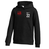 Pelada Academy | Nike Club Hoodie [Youth] - Black/Red