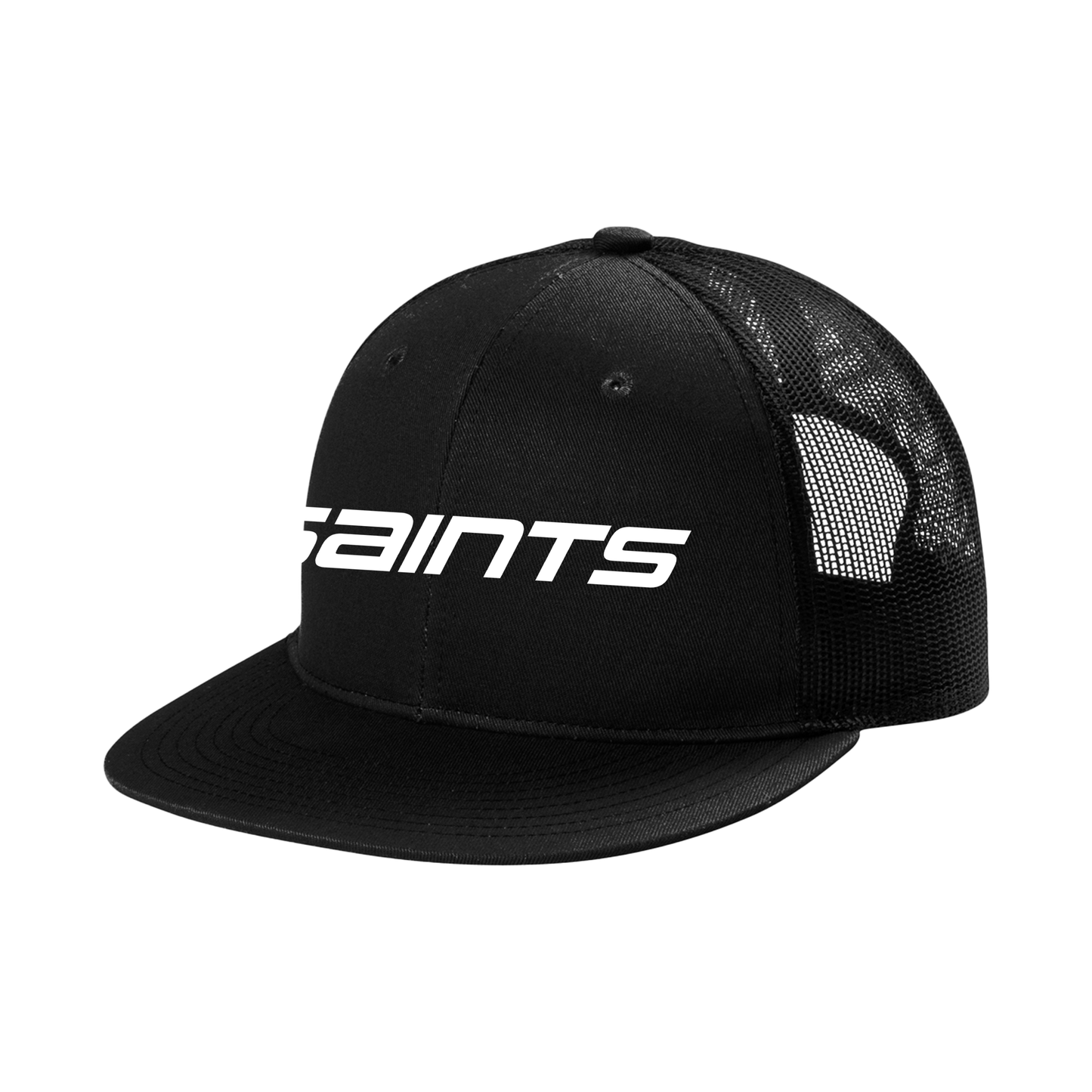 Saints Fan Hat Mesh Flat Bill Snapback [OSFM]