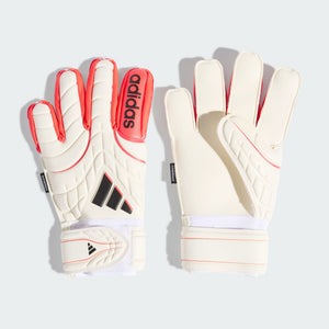 Junior Copa Match Fingersave Keeper Glove [White/Lucid Red]