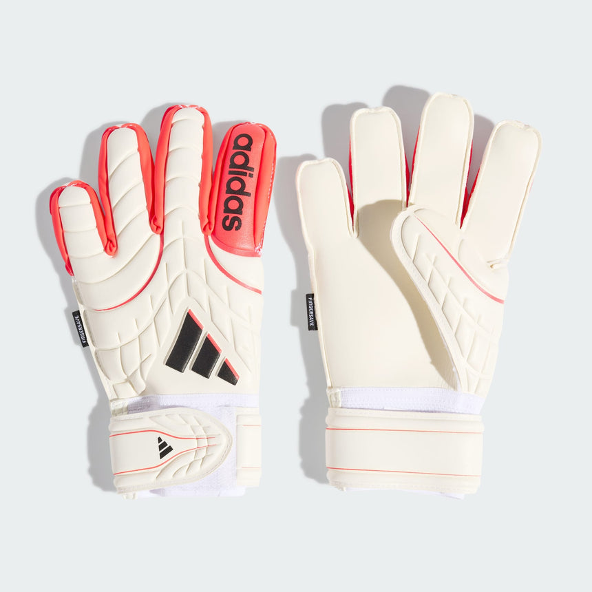 Junior Copa Match Fingersave Keeper Glove [White/Lucid Red]