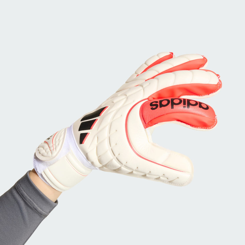 Junior Copa Match Fingersave Keeper Glove [White/Lucid Red]