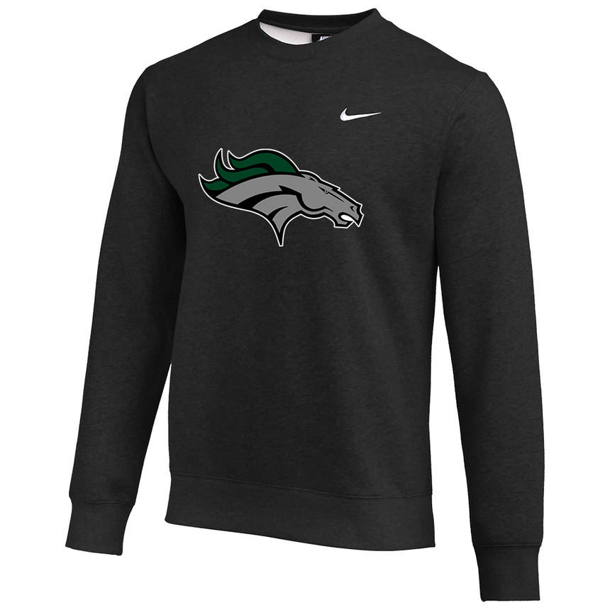 Eagle High School Nike Team Crewneck [Men's] - All Grey Mustang Logo