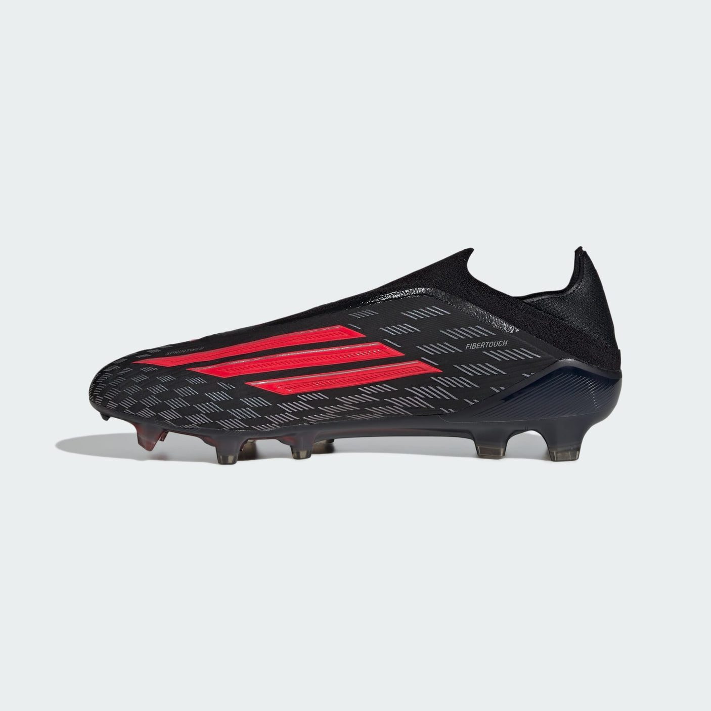 adidas Men's F50 Elite Laceless FG Black/White/Red, 6.5