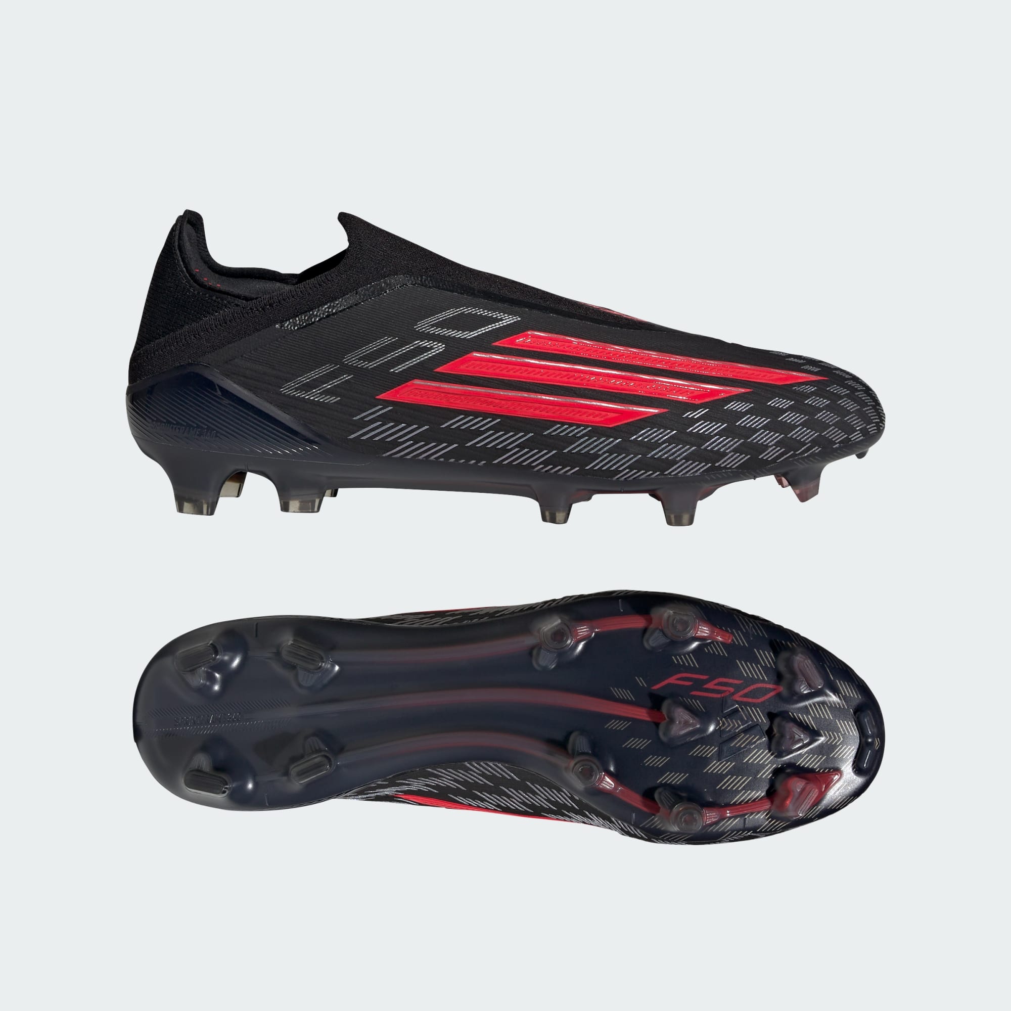 シューズ F50 ELITE LACELESS FG F50 Elite Laceless FG [Core Black/Lucid Red] – Tursi Soccer Store