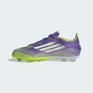 Junior F50 Elite FG [Purple/White/Lucid Lemon]