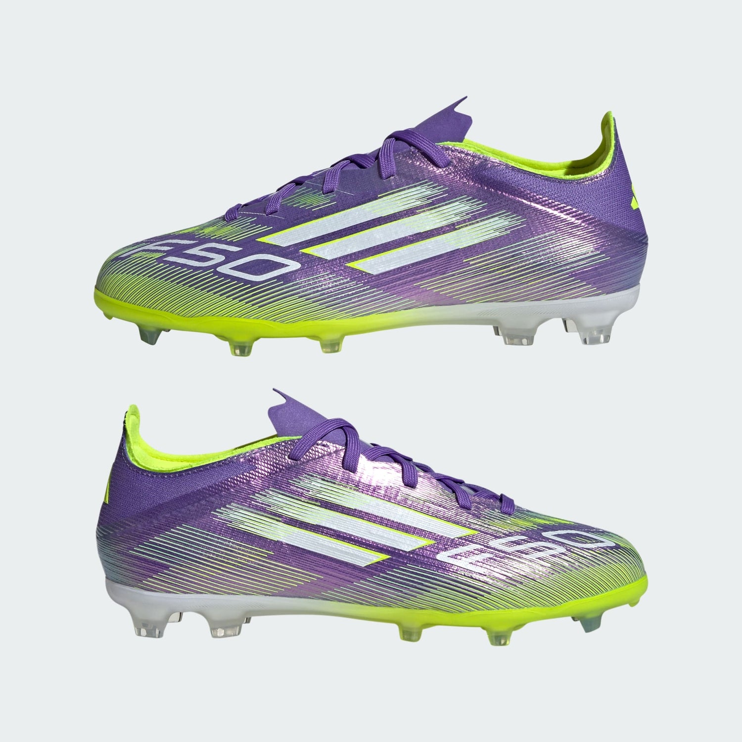 Junior F50 Elite FG [Purple/White/Lucid Lemon]