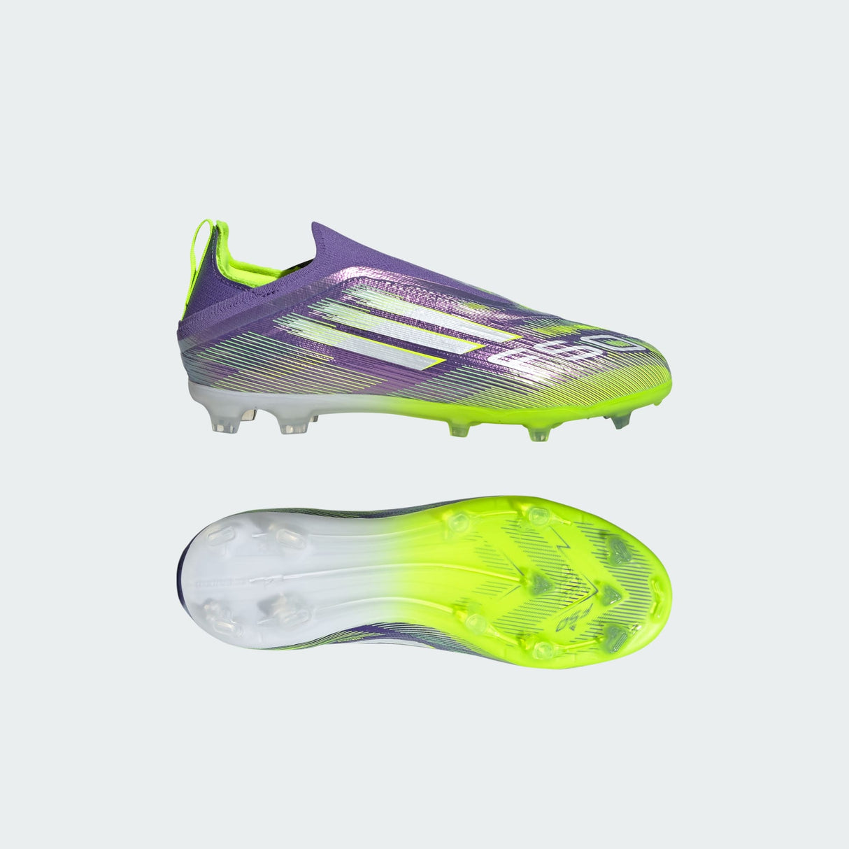 Junior F50 Elite LL FG [Purple/White/Lucid Lemon]