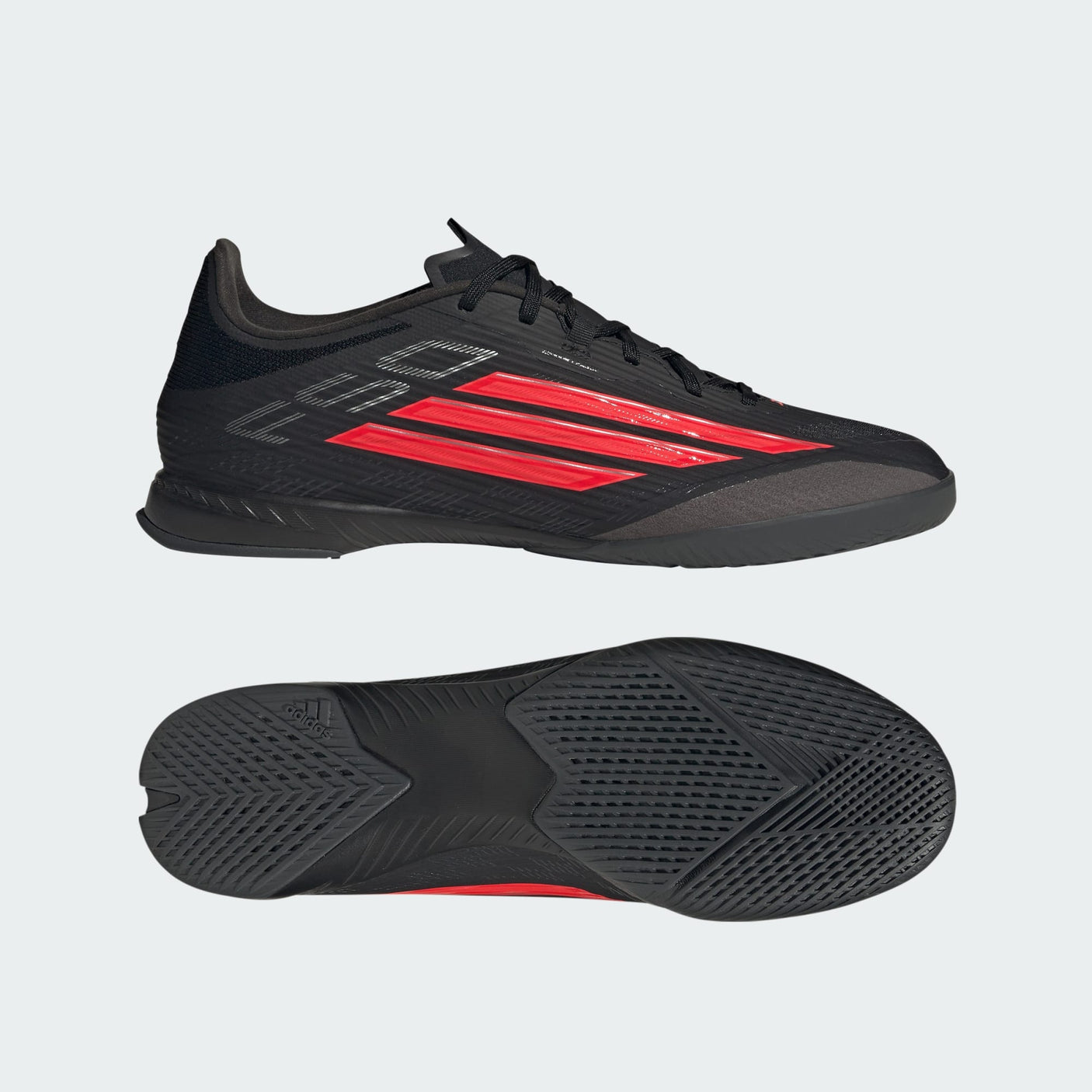 adidas F50 League Indoor Soccer Shoes, M9/W10, Black/Red