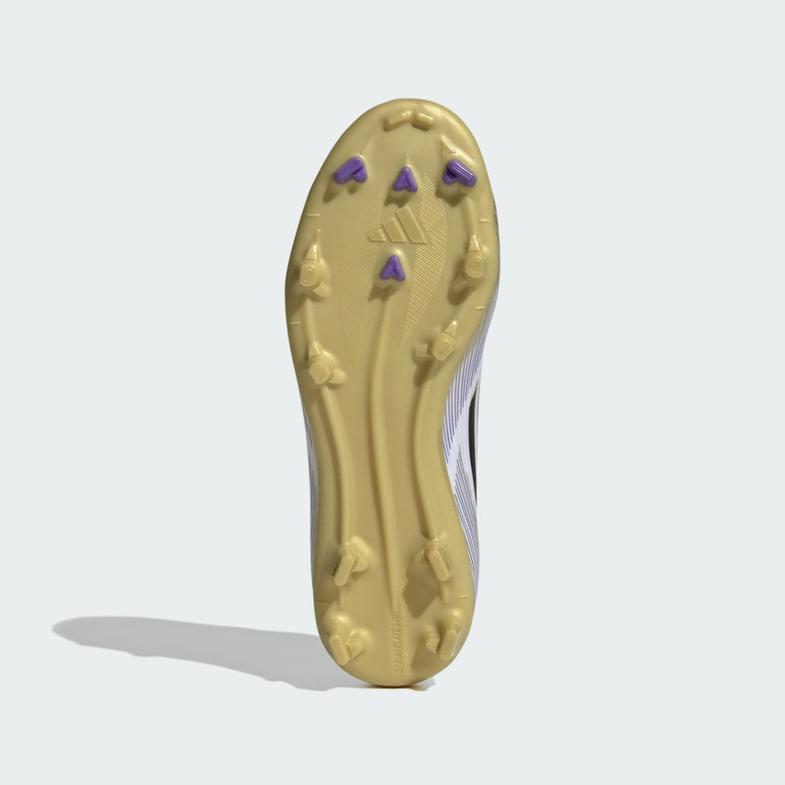Junior F50 League FG/MG [White/Core Black/Gold]
