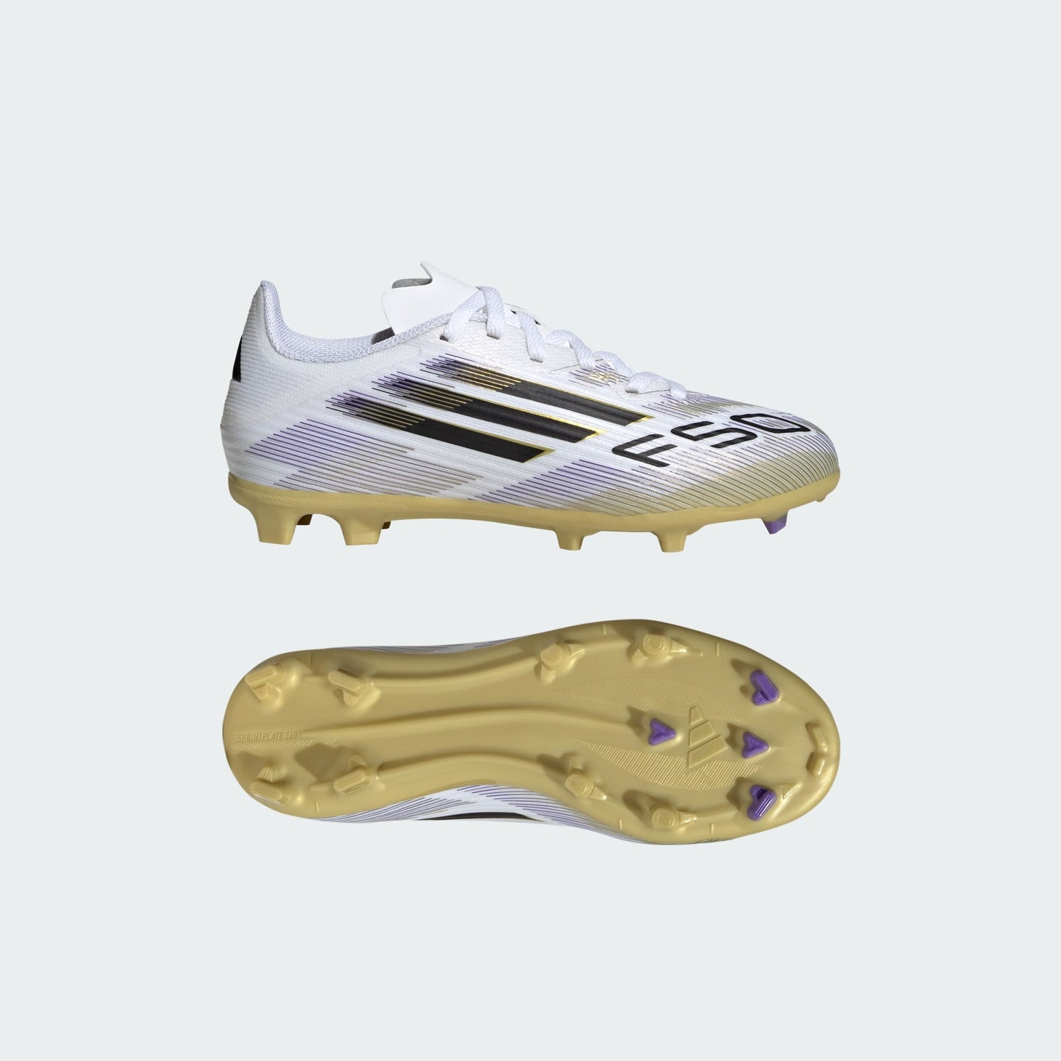 Junior F50 League FG/MG [White/Core Black/Gold]