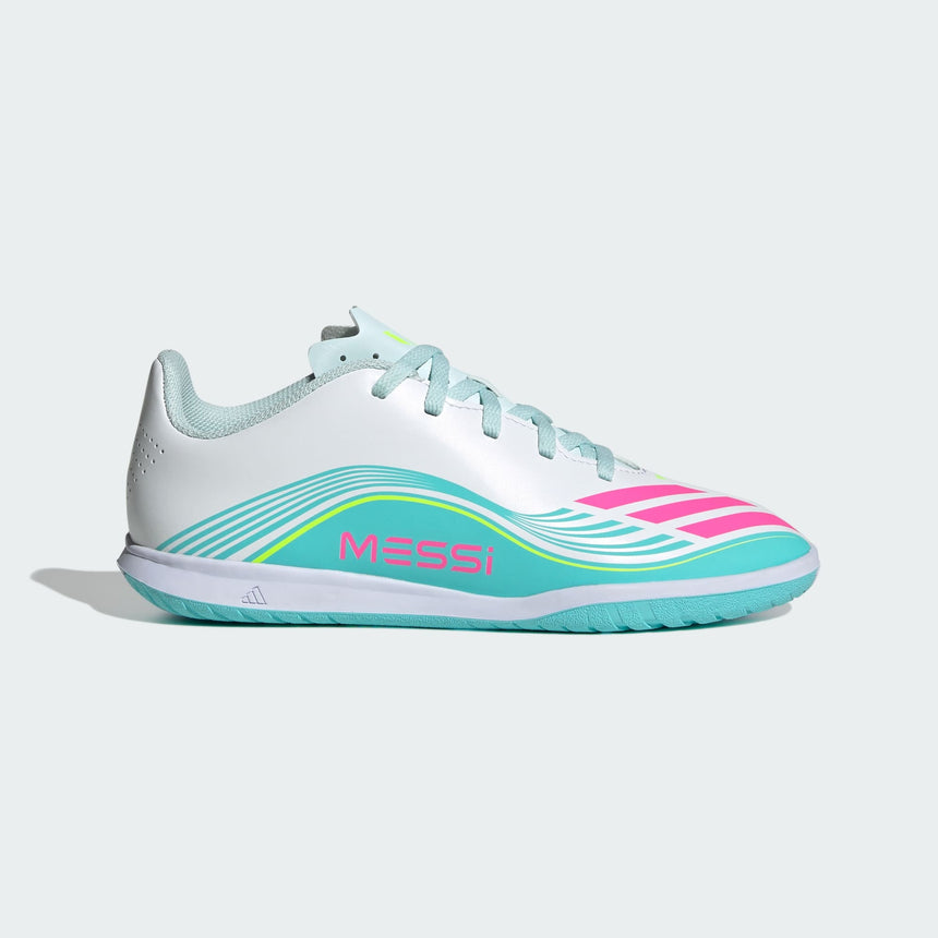 Junior F50 Club Messi IN [White/Lucid Pink/Aqua]