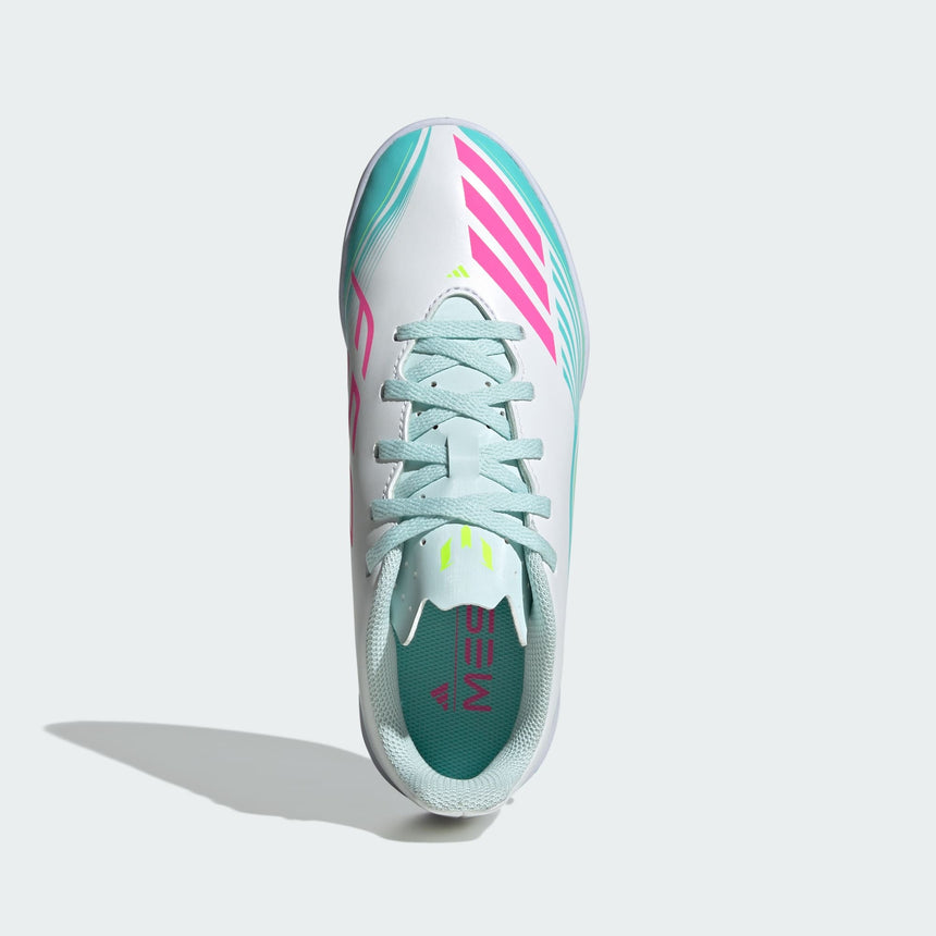 Junior F50 Club Messi IN [White/Lucid Pink/Aqua]