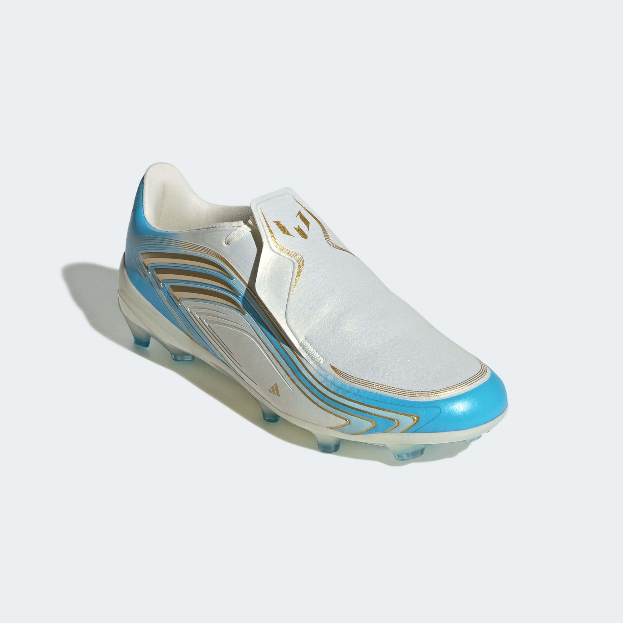 Junior F50 Elite Messi FG [Ivory/Sea Blue]