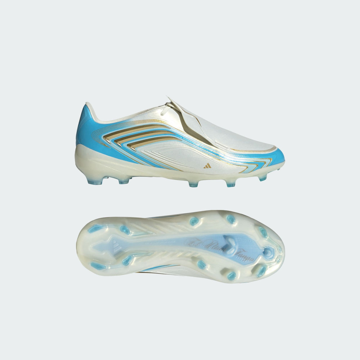Junior F50 Elite Messi FG [Ivory/Sea Blue]