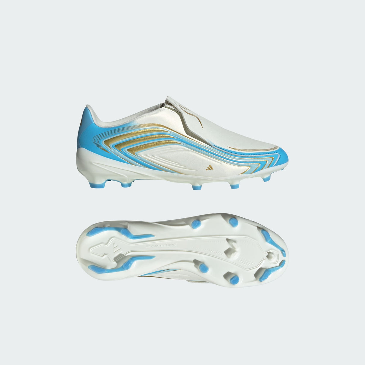 Junior F50 League LL Messi FG [Ivory/Sea Blue]