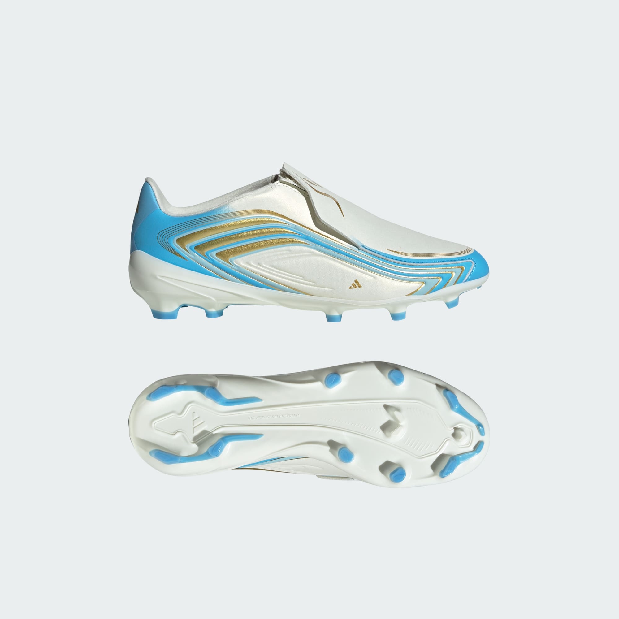 Junior F50 League LL Messi FG [Ivory/Sea Blue]