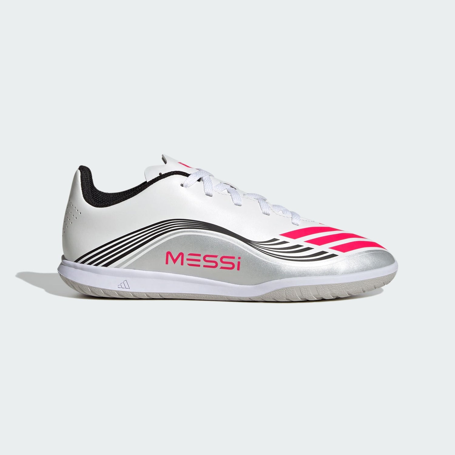 Junior F50 Club Messi IN [Ftwr White/Lucid Red/Silver Metallic]