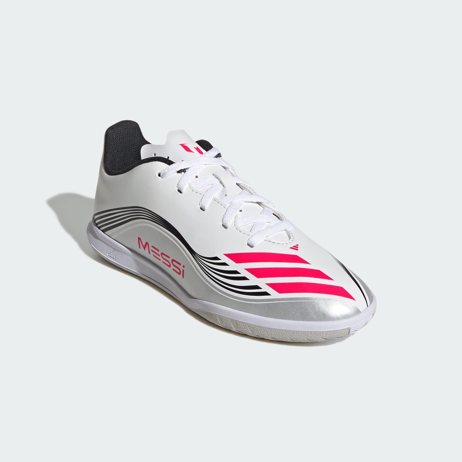 Junior F50 Club Messi IN [Ftwr White/Lucid Red/Silver Metallic]