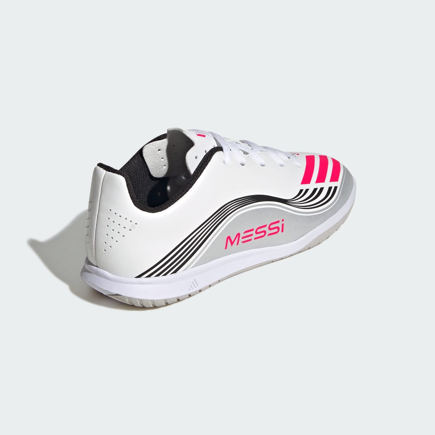 Junior F50 Club Messi IN [Ftwr White/Lucid Red/Silver Metallic]