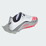 Junior F50 Elite Messi FG [Ftwr White/Lucid Red/Silver Metallic]