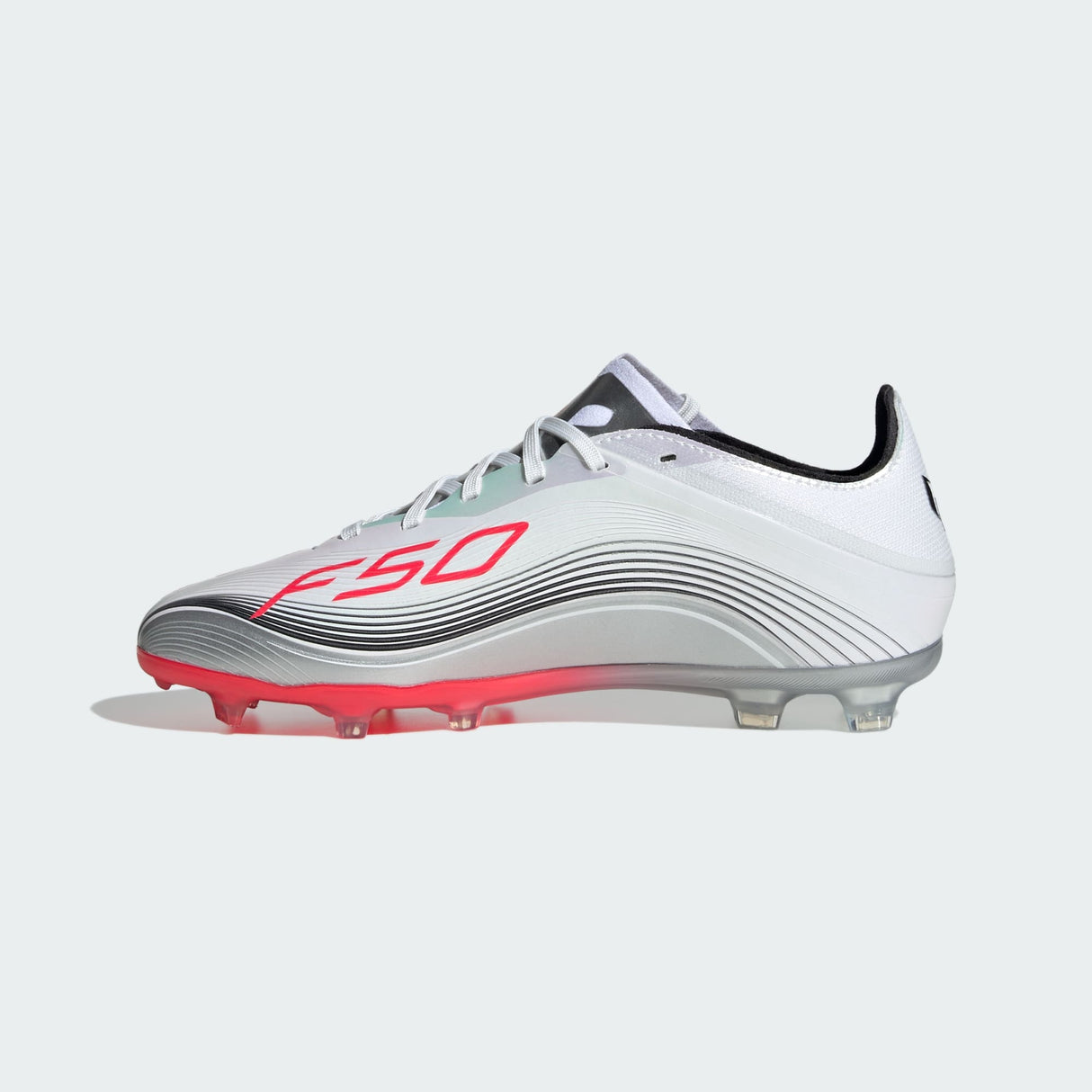 Junior F50 Elite Messi FG [Ftwr White/Lucid Red/Silver Metallic]