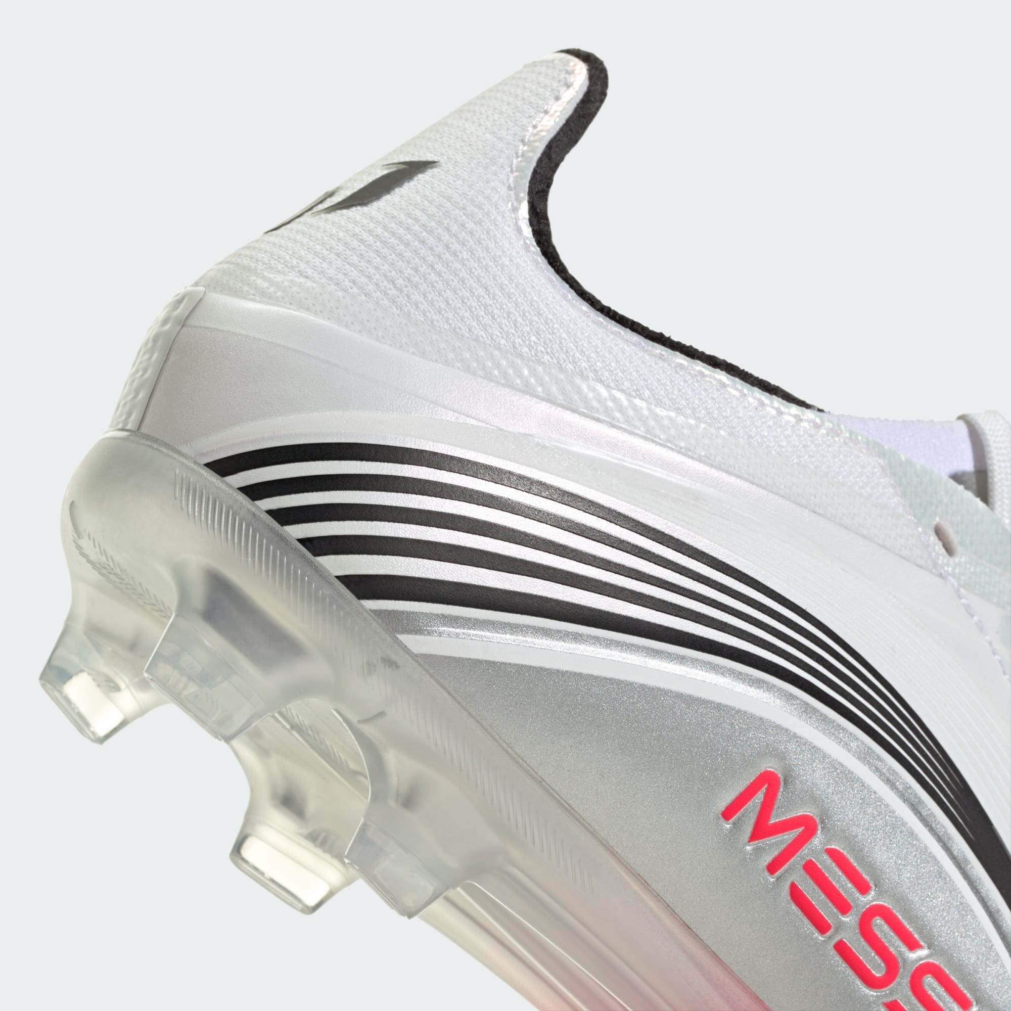 Junior F50 Elite Messi FG [Ftwr White/Lucid Red/Silver Metallic