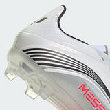 Junior F50 Elite Messi FG [Ftwr White/Lucid Red/Silver Metallic]