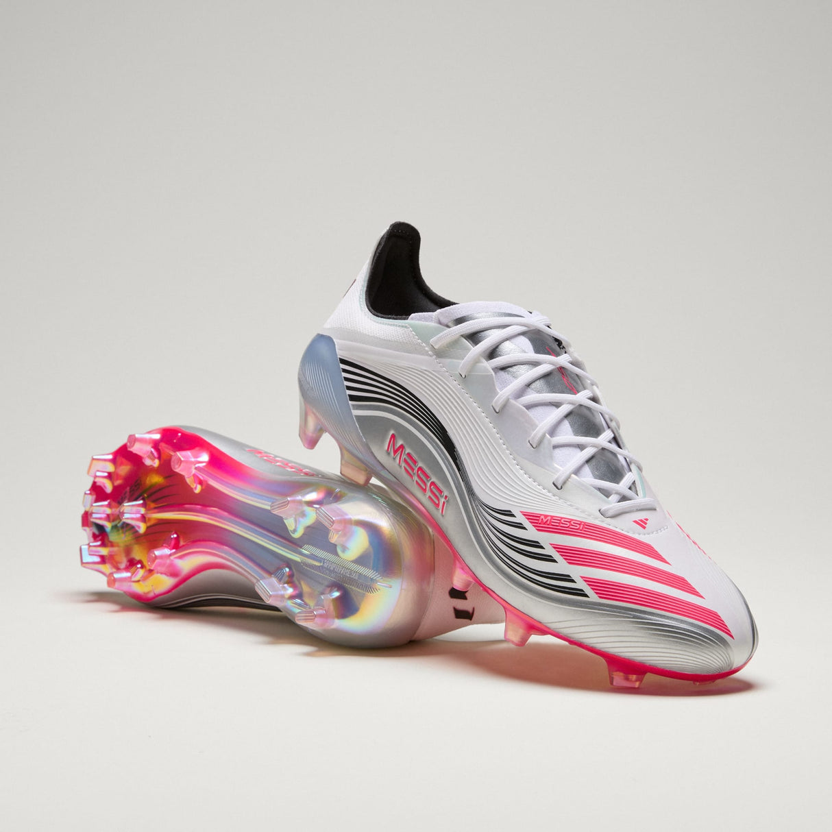F50 Elite Messi FG [Ftwr White/Lucid Red/Silver Metallic]