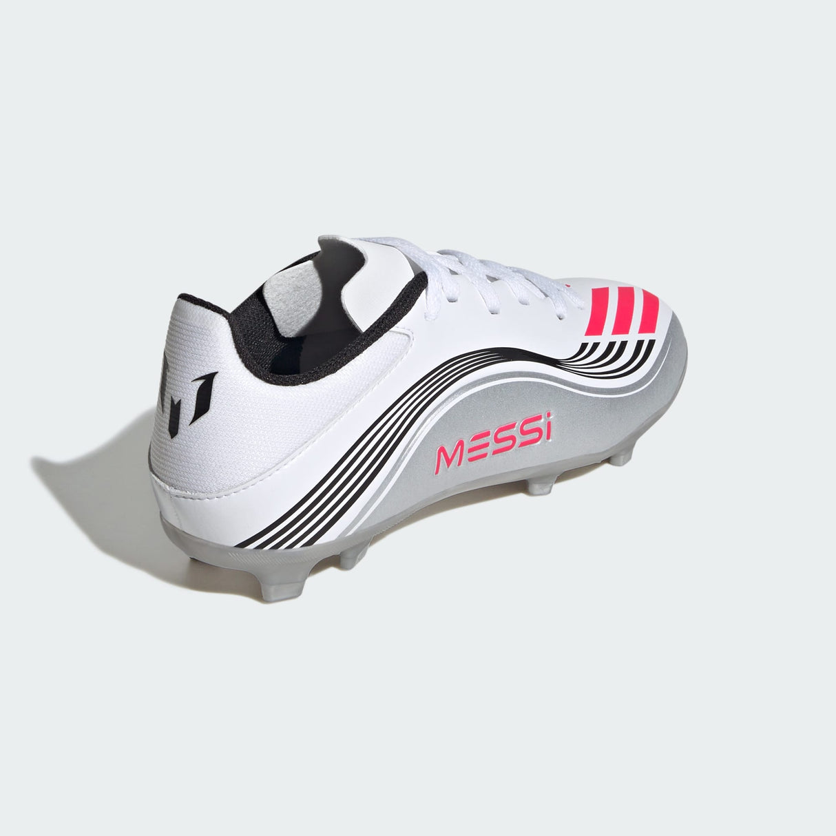 Junior F50 Messi League FG/MG [Ftwr White/Lucid Red/Silver Metallic]