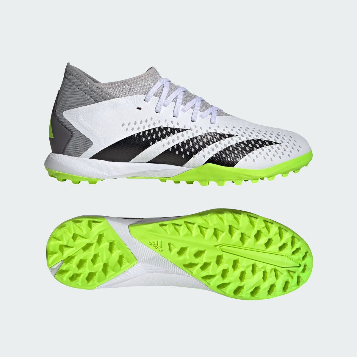 Adidas Predator Accuracy .3 TF (Turf) Soccer Cleats - White/Lucid Lemon Sz 10.5 adidas Men main image 3
