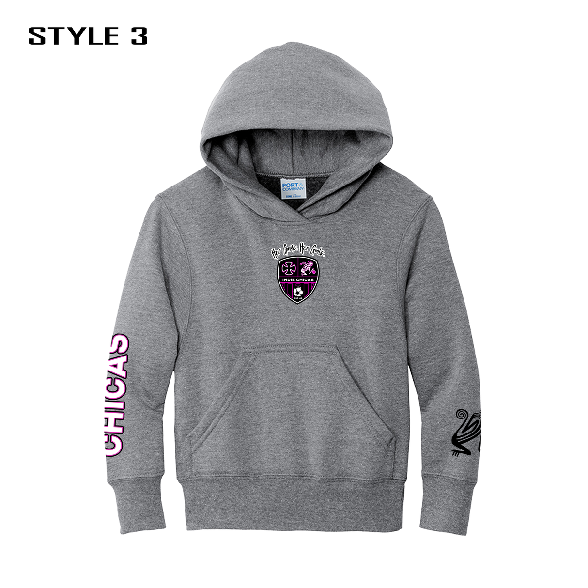 Indie Chicas Fan Hoodie Grey [Youth]