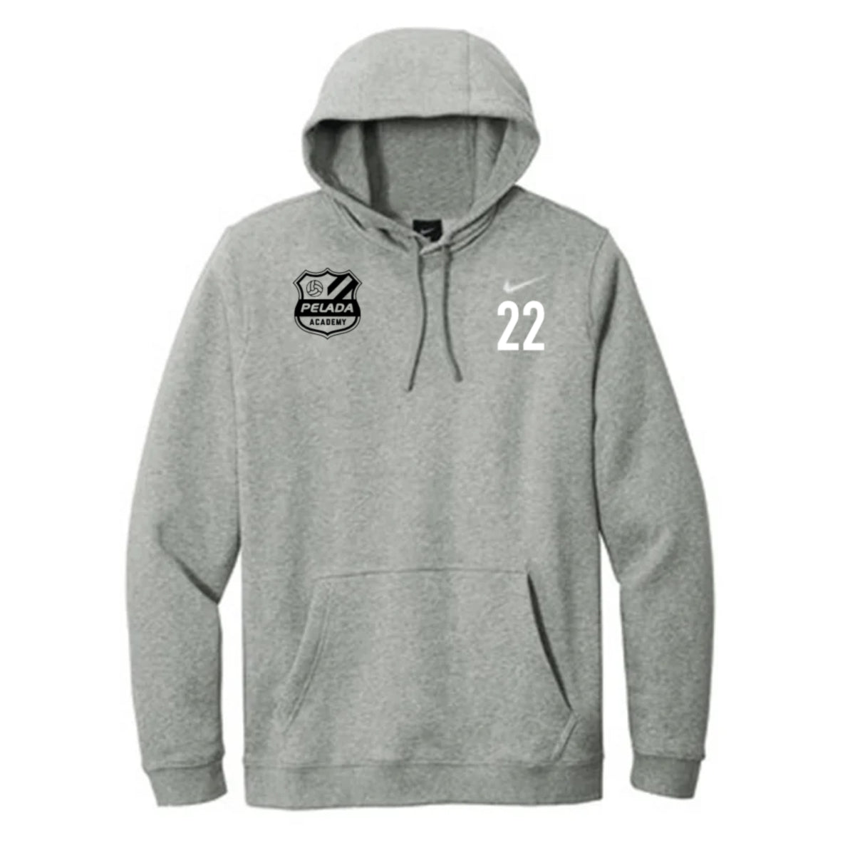 Pelada Academy | Nike Club Hoodie [Men's] - Gray/Black