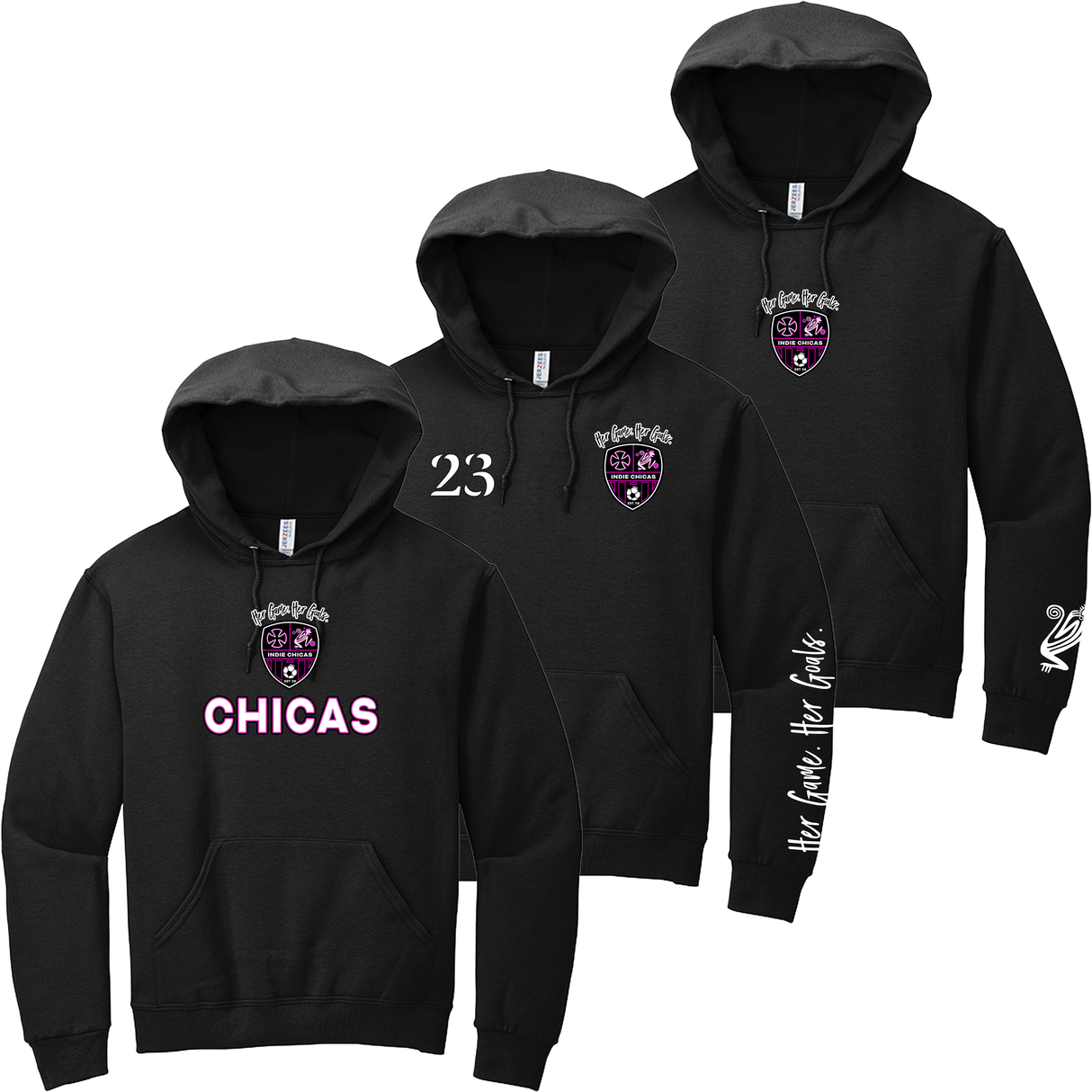Indie Chicas Fan Hoodie Blk [Adult/Unisex]