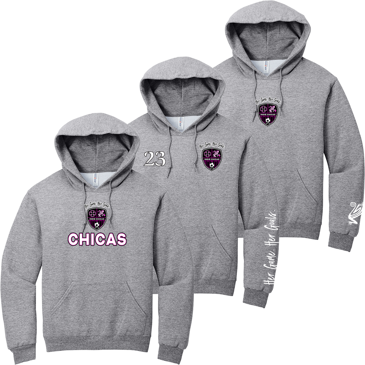 Indie Chicas Fan Hoodie Grey [Adult/Unisex]