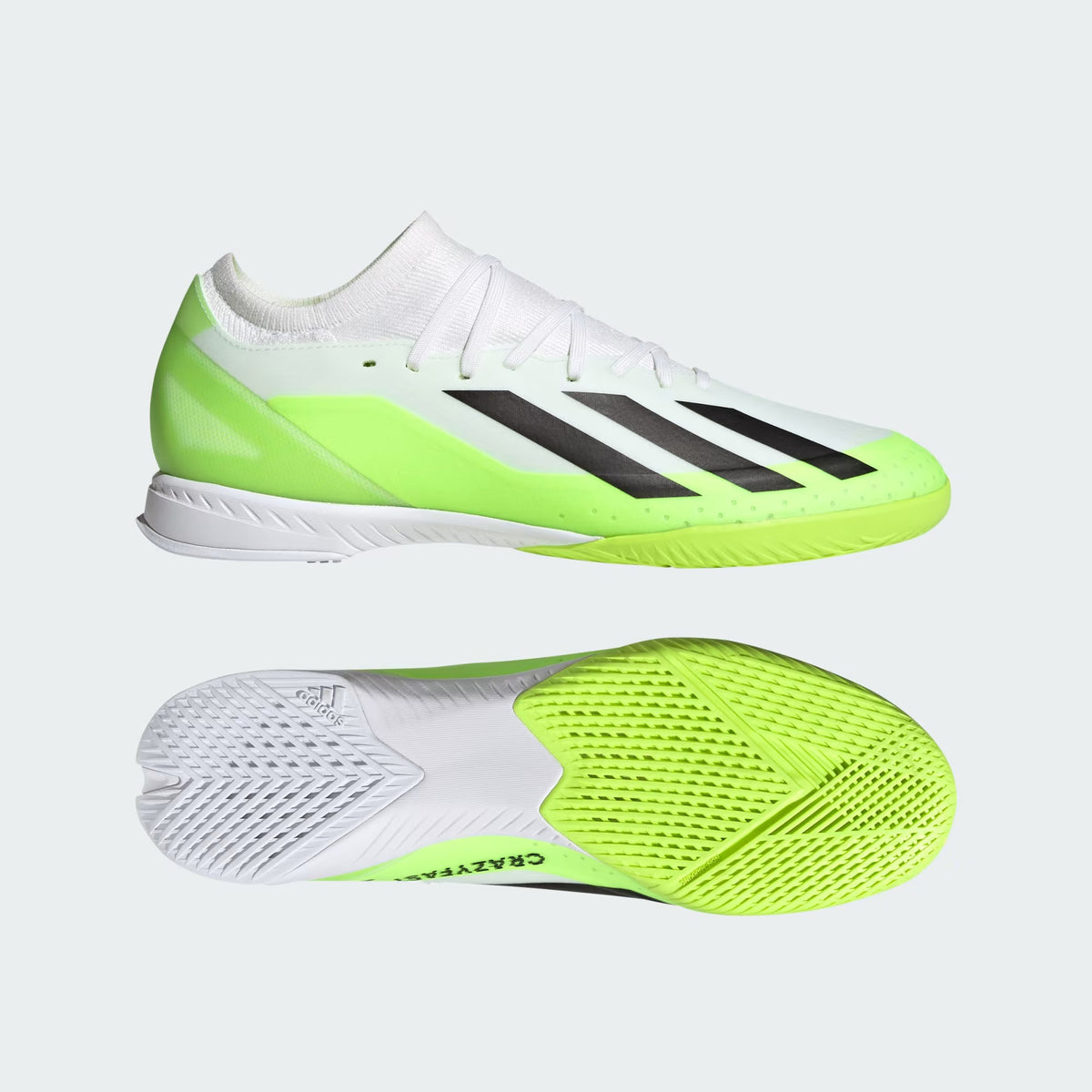 X Crazyfast.3 IN [White/Black/Lucid Lemon] – Tursi Soccer Store display picture 2