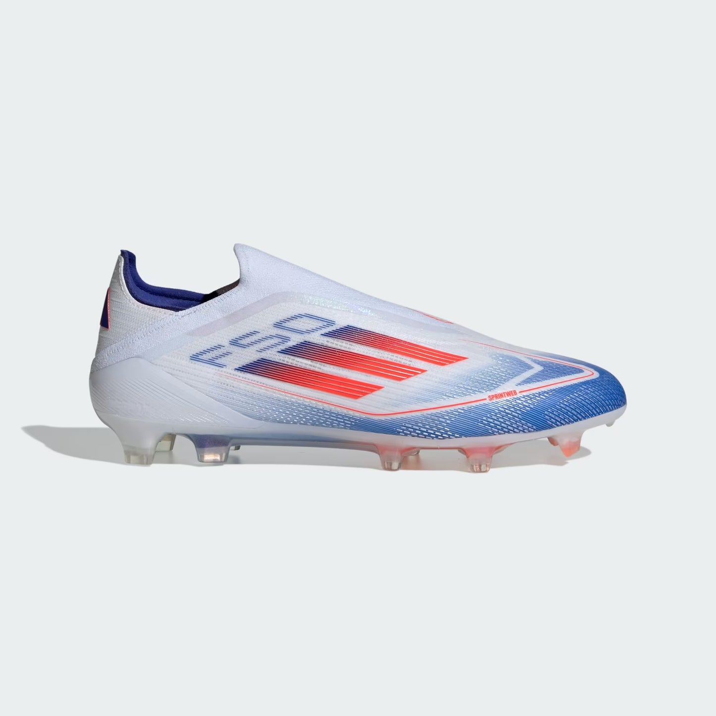 F50 ELITE LACELESS FG CLEATS [Cloud White / Solar Red / Lucid Blue]