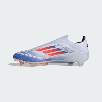 F50 ELITE LACELESS FG CLEATS [Cloud White / Solar Red / Lucid Blue]